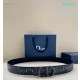 Dior Oblique Monogram Leather Belts With Black CD Buckle And Leather Strap 35 mm In Black