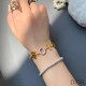 Dior Diorevolution Bracelet Metal And White Crystals Gold