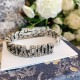 Dior J''Adior Cuff Bracelet Antique Metal with White Crystals Silver