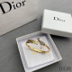 Dior J''Adior Little Deer Bracelet Metal and White Crystals Gold