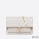 Lady Dior Chain Pouch Cannage Lambskin White
