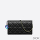 Lady Dior Pouch Emblematic Cannage Lambskin Black