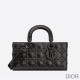 Dior Medium Lady D Joy Bag Ultramatte Cannage Calfskin with Diamond Motif Black