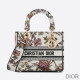 Dior Medium Lady D lite Bag Jardin Botanique Motif Canvass White
