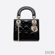 Mini Lady Dior Bag Patent Cannage Calfskin Black