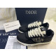 Dior B27 Low-Top Sneaker Black Smooth Calfskin with Beige and Black Dior Oblique Jacquard